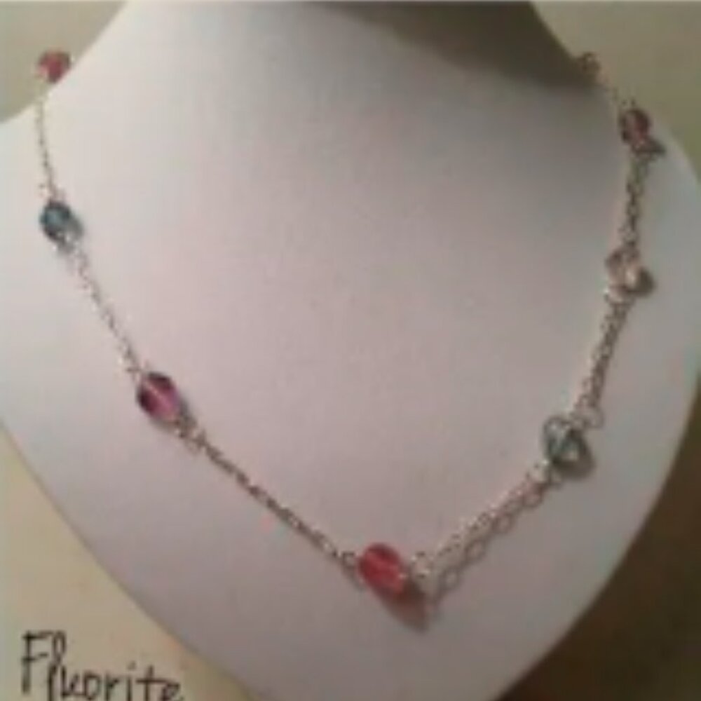 NEW Fluorite crystal necklace